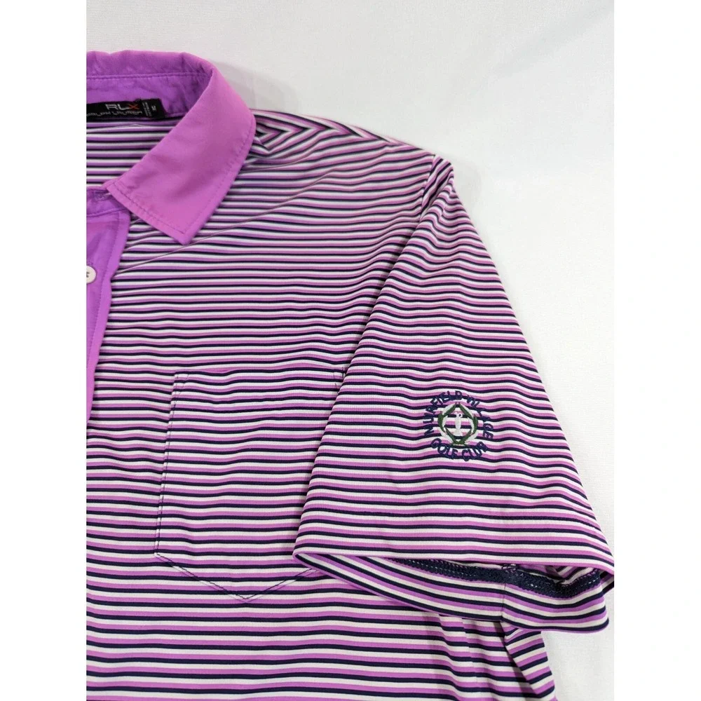 Ralph Lauren Polo Shirt Mens Large Pink RLX Golf Muirfield‎ Village Golf Medium